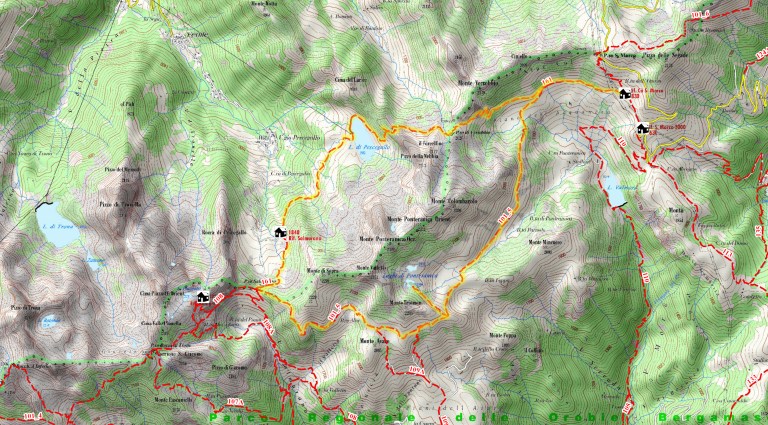 Passo San Marco Mappa riepilogativa con traccia