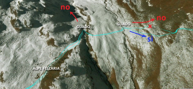 percorso valle ovest